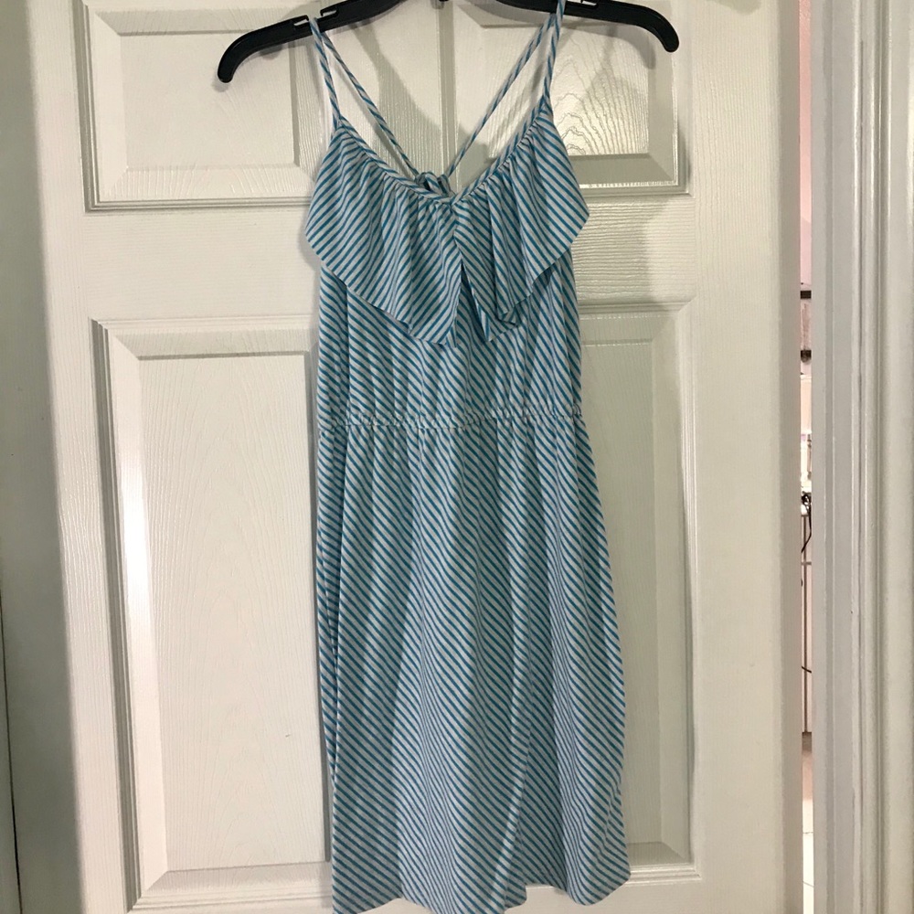 Casual blue striped dress